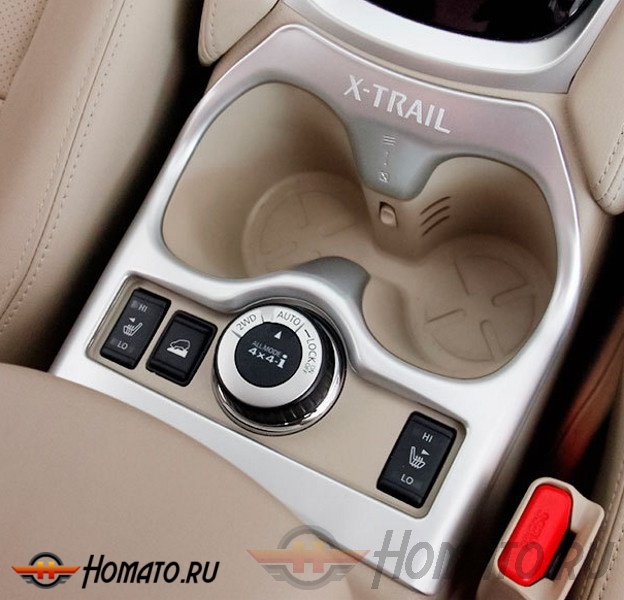 Накладка на центральную панель управления для Nissan X-Trail (T32) 2014+ | для 4AWD