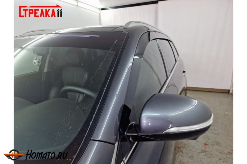Дефлекторы Kia Sorento Prime 2015-2020 | из 6 частей, премиум, плоские, 2D