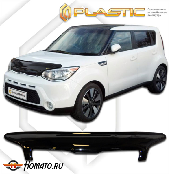 Дефлектор капота Kia Soul 2 2014-2017 | черный