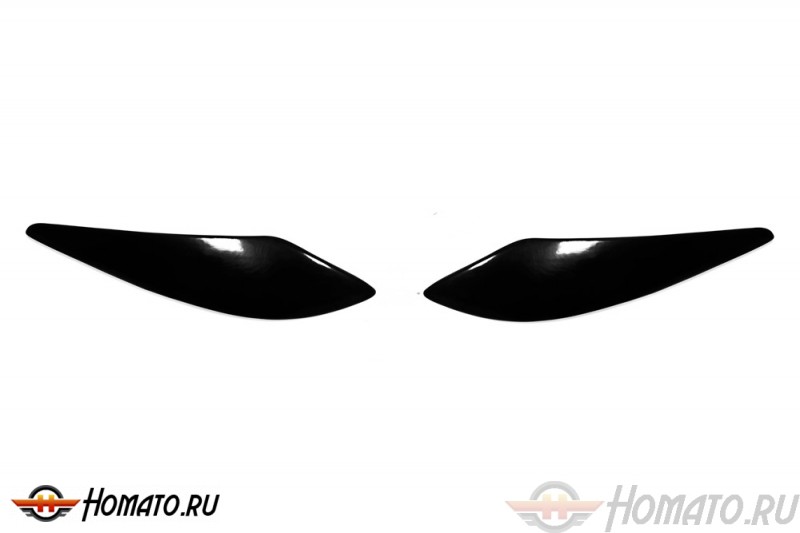 Накладки на задние фонари (реснички) для Skoda Fabia II 2007+/2011+ | глянец (под покраску)