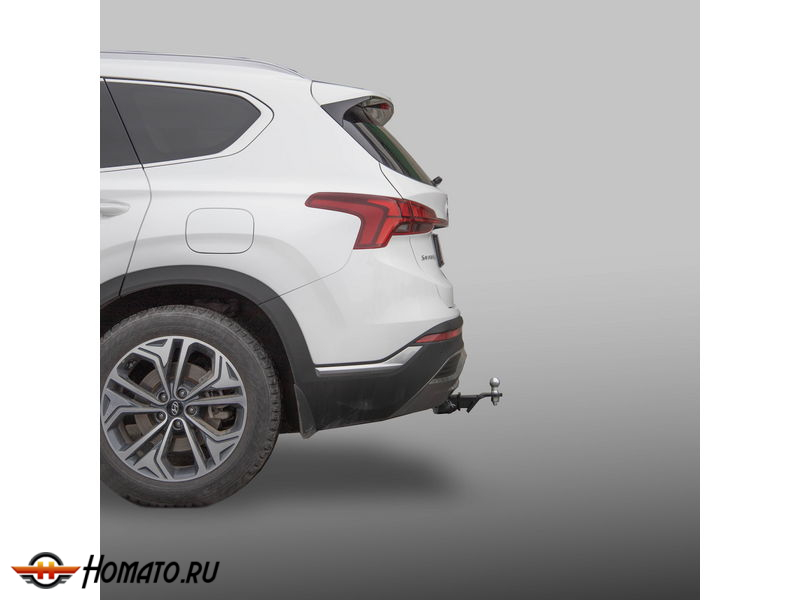 Фаркоп HYUNDAI SANTA FE 4 (TM) 2020-2024 рестайлинг | шар E - под квадрат - быстросъемный | Лидер Плюс | K132-E