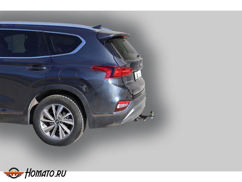 Фаркоп HYUNDAI SANTA FE 4 (TM) 2018-2020 дорестайл | шар E - под квадрат - быстросъемный | Лидер Плюс | H230-E