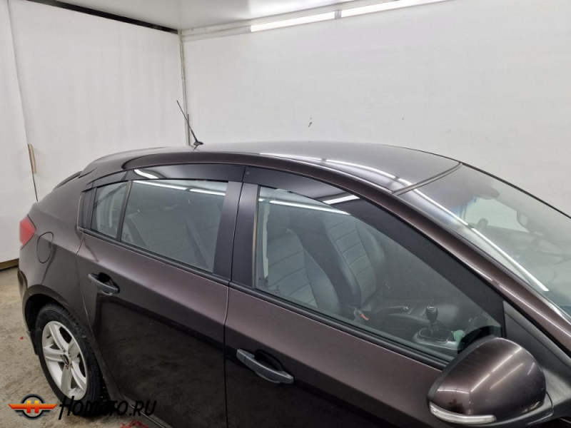 Дефлекторы Chevrolet Cruze хэтчбек 2009-2015 | из 6 частей, премиум, плоские, 2D
