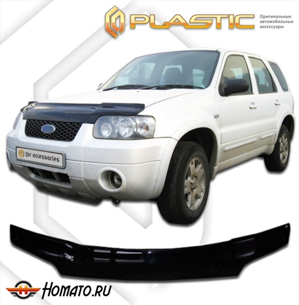 Дефлектор капота Ford Maverick 2000-2007 (TM1) | exclusive, черный