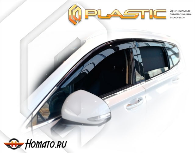 Дефлекторы ветровики Hyundai Santa Fe 4 2018- (TM)
