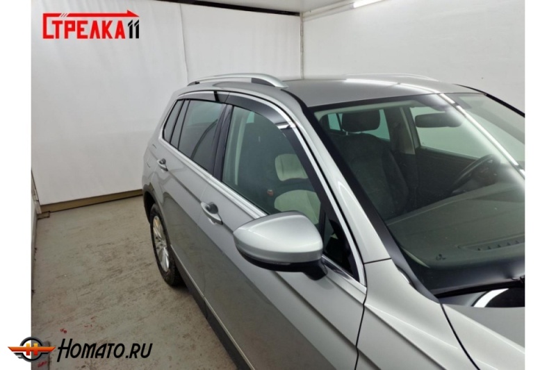 Дефлекторы Volkswagen Tiguan 2 2016-2023 | премиум, плоские, 2D