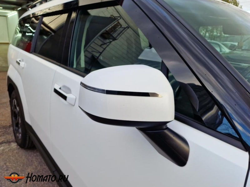 Накладки на зеркала для Хендай Санта Фе 5 2024+ | декоративные полосы