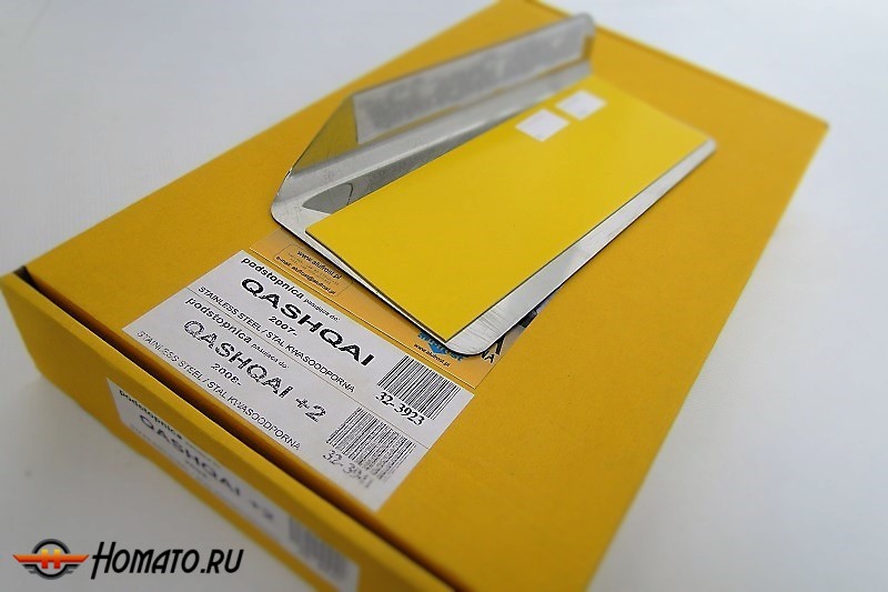 Накладка под левую ногу для Nissan Qashqai (2008-2013) / Qashqai +2 (2008-2013) | нержавейка + силиконовые вставки