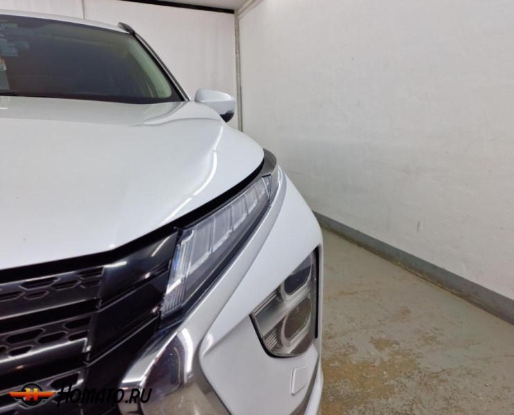 Накладки на фары для Mitsubishi Eclipse Cross 2021+ рестайл | 2 штуки, декор