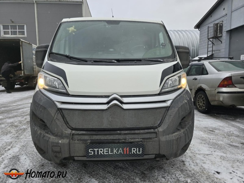 Накладки на капот для Peugeot Boxer (290/295) 2016+ | 2 штуки, декор