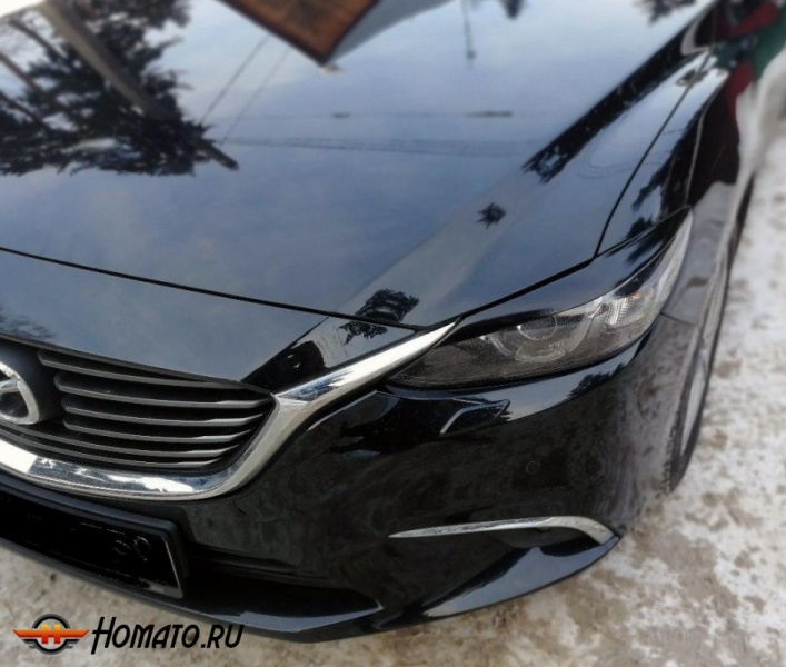 Реснички на фары для Mazda 6 (GJ) 2015+ | для LED оптики