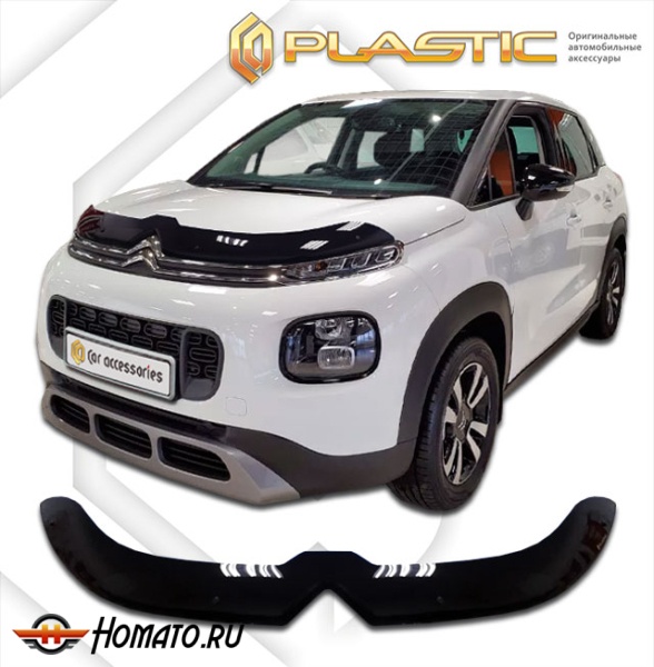 Дефлектор капота Citroen C3 Aircross 2017- | черный