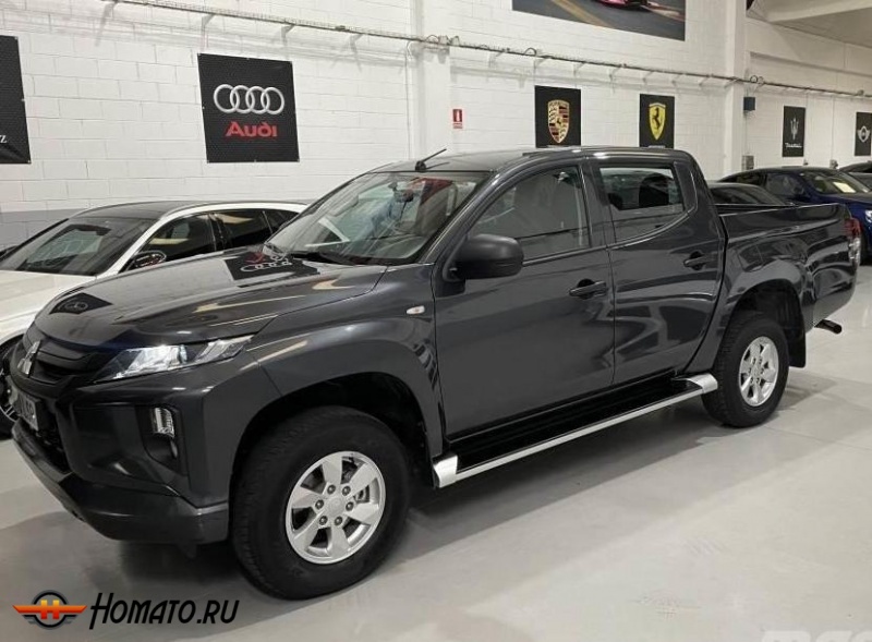 Пороги для Mitsubishi L200 2019+ рестайл | OEM style