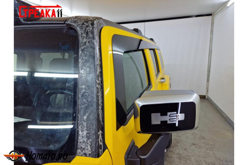 Дефлекторы Hummer H3 | из 6 частей, премиум, плоские, 2D