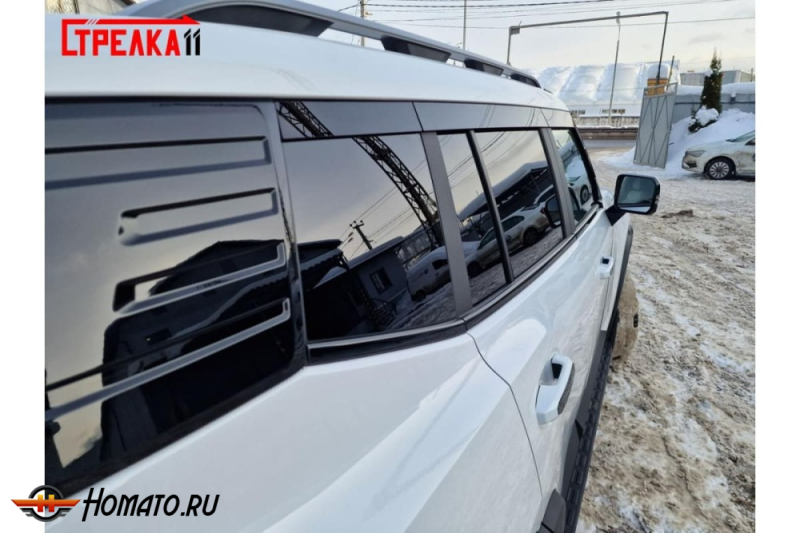 Дефлекторы Jetour T1 | из 6 частей, премиум, плоские, 2D