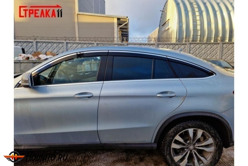 Дефлекторы Mercedes GLE Coupe (C292) 2014-2020 | премиум, плоские, 2D