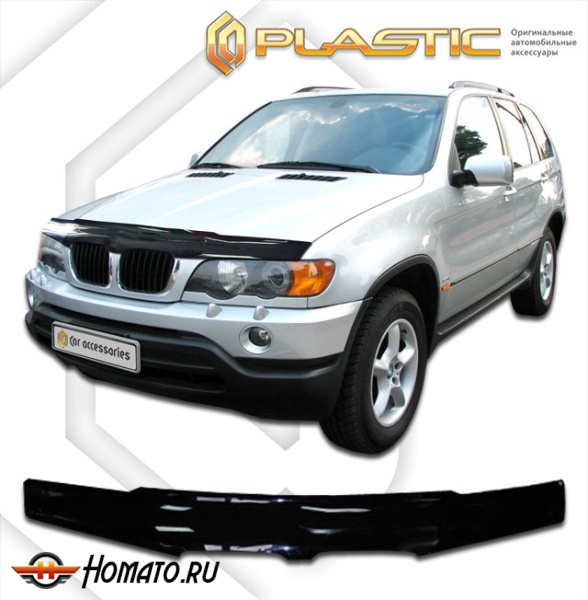 Дефлектор капота BMW X5 1999-2004 (E53) | черный