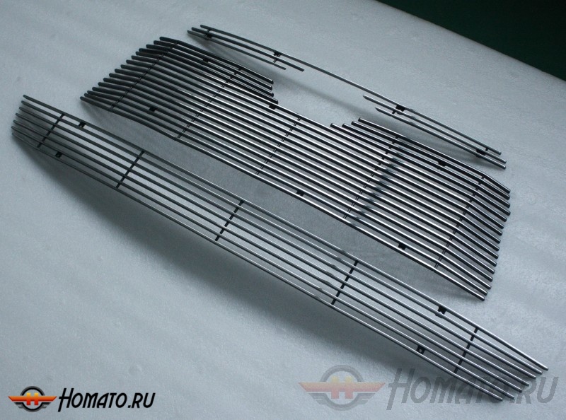 Комплект решеток для переднего бампера для TOYOTA Highlander 2014+ : алюминий