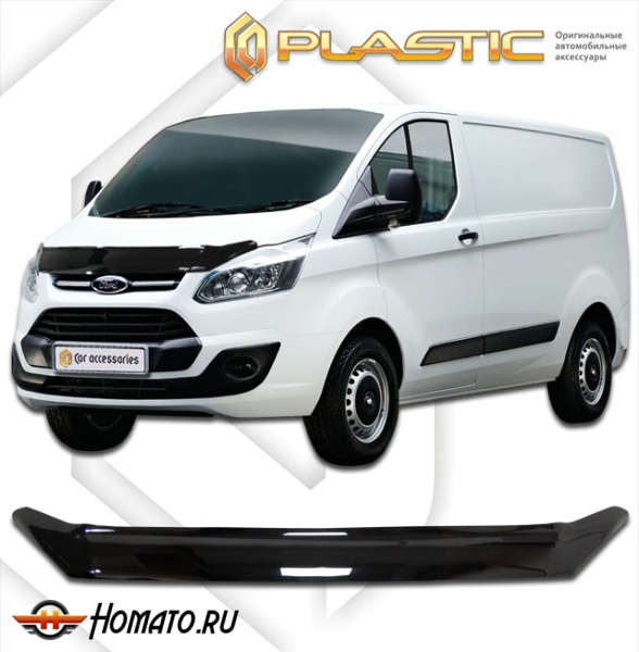 Дефлектор капота Ford Tourneo Custom 2012-2017 (M1 LRF) | черный