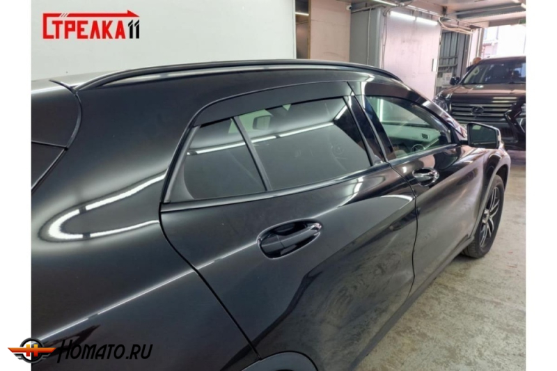 Дефлекторы Mercedes GLA (X156) 2014-2020 | из 4 частей, премиум, плоские, 2D