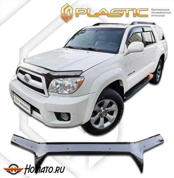Дефлектор капота Toyota 4Runner 4 2005-2009 (GRN210, GRN215, UZN2010, UZN215) | exclusive, черный