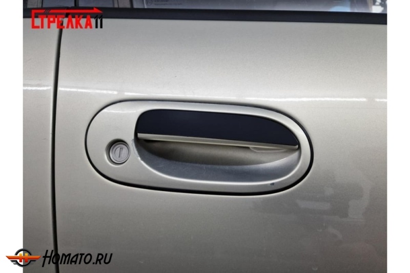 Накладки на ручки дверей для Nissan Almera classic (B10) 2006-2013 | 4 штуки, декор