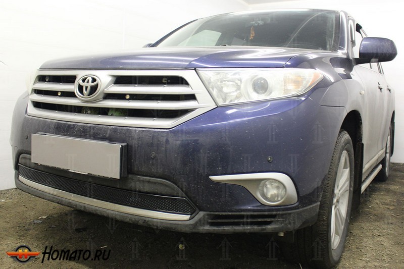 Защита радиатора для Toyota Highlander 2010+ (XU40) | Премиум