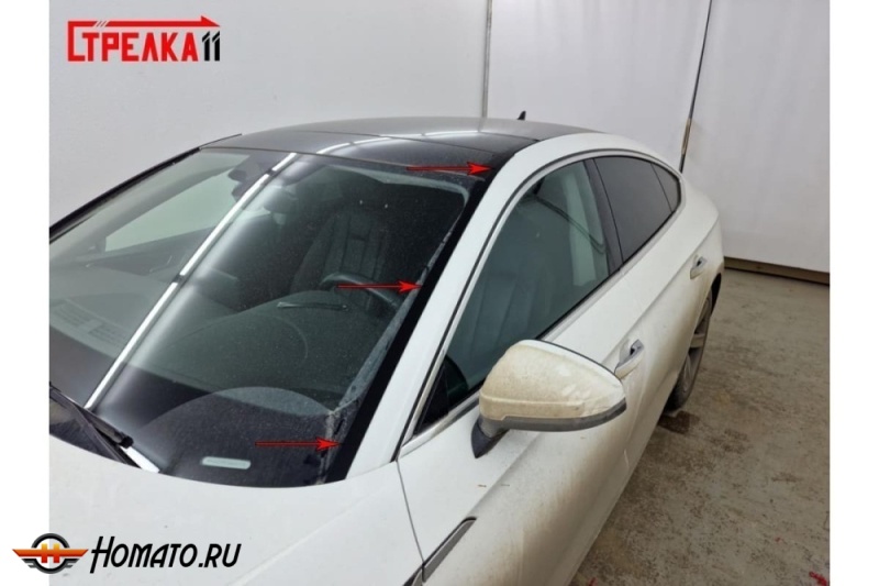 Премиум водостоки дефлекторы лобового стекла Audi A5 (F5) 2016-2022