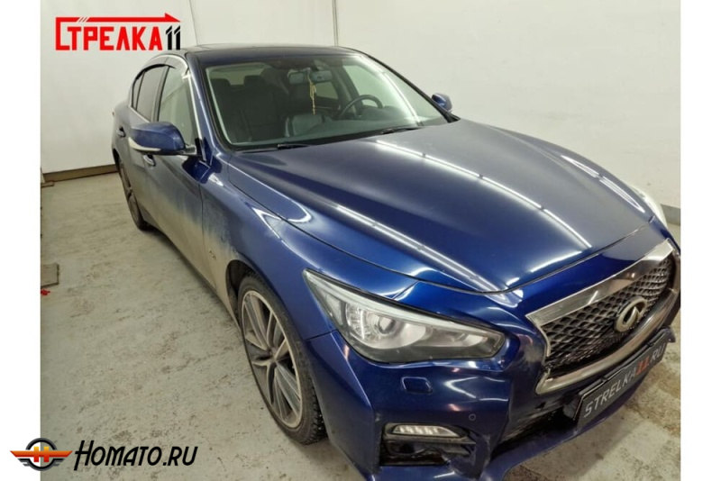 Дефлекторы Infiniti Q50 2014-2021 | премиум, плоские, 2D