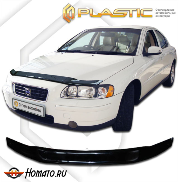 Дефлектор капота Volvo S60 2000-2010 | черный