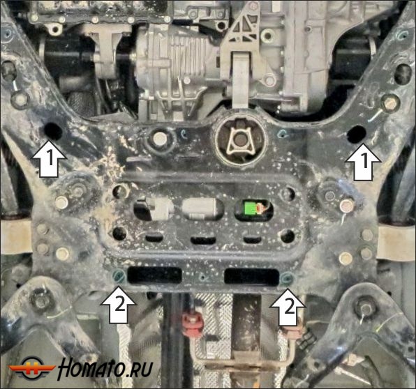 Защита картера Gac GS8 2023- | электроусилитель руля, 2 мм, сталь | MOTODOR | 77803