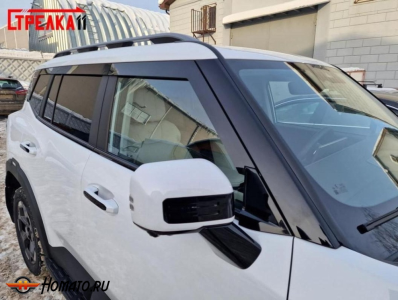 Дефлекторы Jetour T1 | из 6 частей, премиум, плоские, 2D