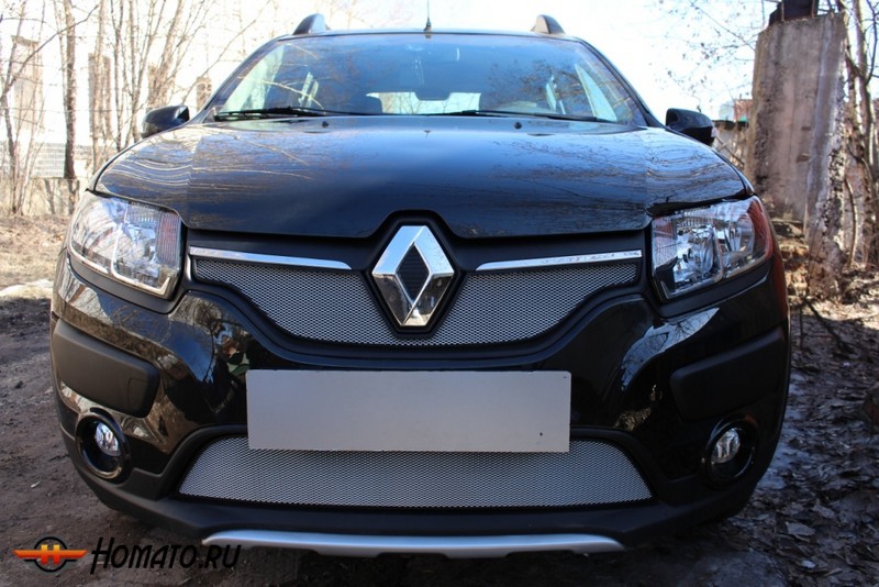 Защита радиатора для Renault Sandero Stepway (2014-2018) дорестайл | Стандарт