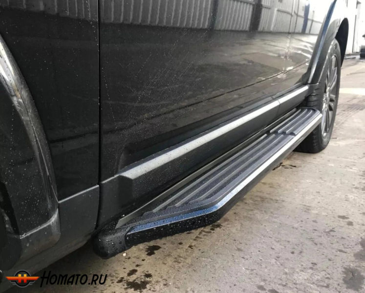 Пороги OEM для Land Rover Discovery 3 / 4 2004-2017 | с черным кантом