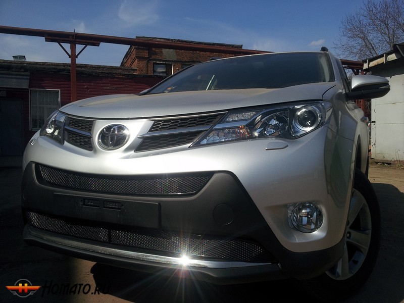 Защита радиатора для Toyota RAV4 (2013-2014) дорестайл | Премиум