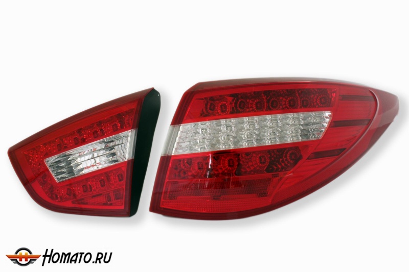 Задняя оптика для Hyundai ix35 2010+/2013+ | Mercedes-style (Red/Clear)