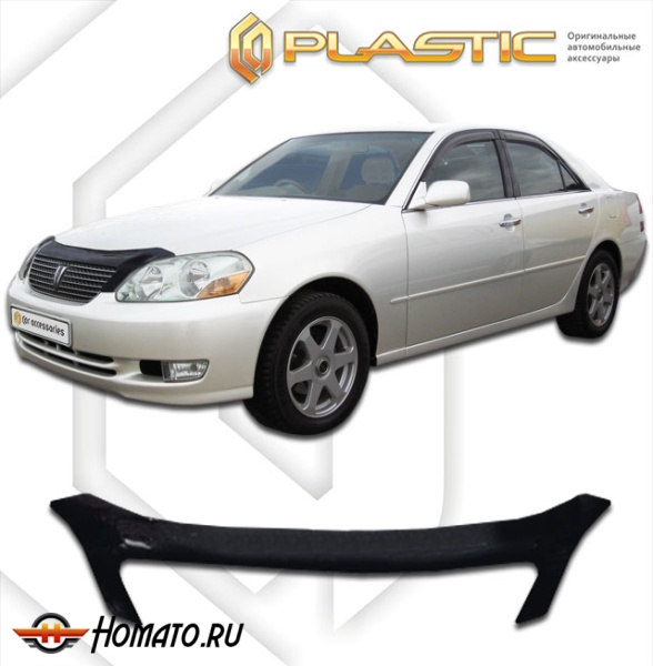 Дефлектор капота Toyota Mark-2 2000-2002 (X110) | черный