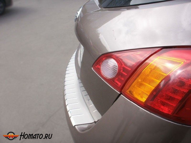 Накладка на задний бампер для Nissan Murano (2008-2016) | нержавейка, с загибом