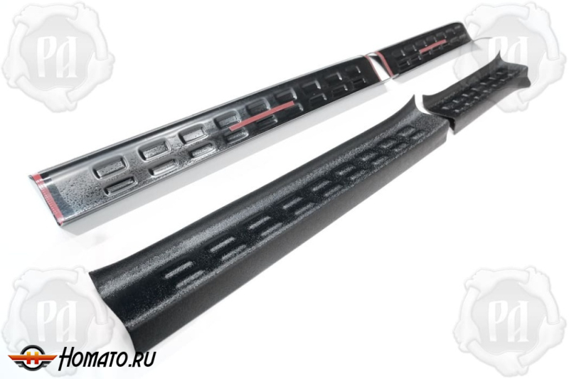 Накладки на внутренние пороги дверей Джетур Т2 | шагрень