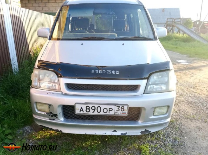 Дефлектор капота мухобойка HONDA STEPWGN (RF1, RF2) (1996-2001) S-образное крепление