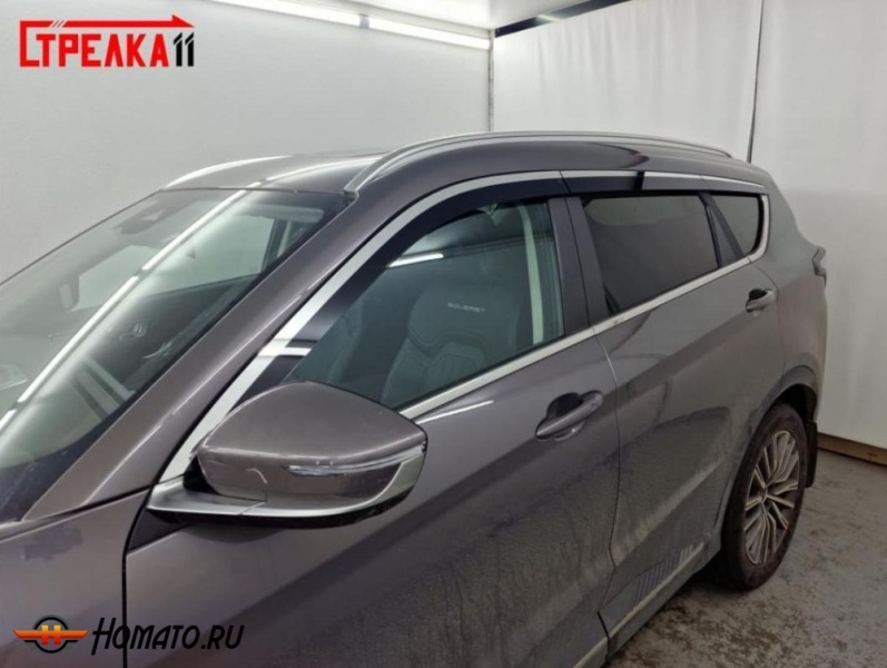 Дефлекторы Jetour X70 Plus | премиум, плоские, 2D