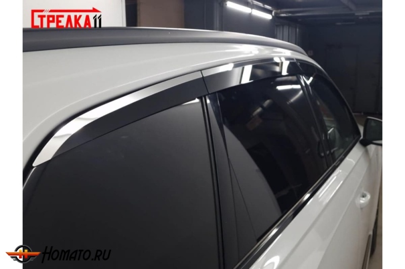 Дефлекторы Audi Q7 (4M) 2015+/2024+ | премиум, плоские, 2D