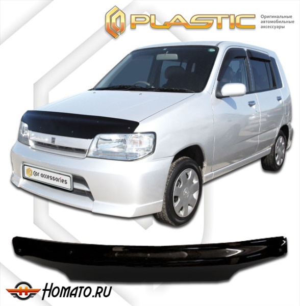 Дефлектор капота Nissan Cube 1998-2002 (Z10) | черный