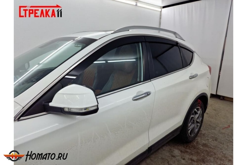 Дефлекторы FAW Besturn X80 2015+/2018+ | премиум, плоские, 2D