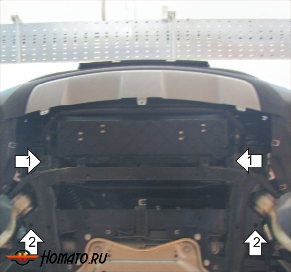 Защита картера BMW X6 (e71, E72) 2012-2014 | радиатор, 3 мм, сталь | MOTODOR | 10209