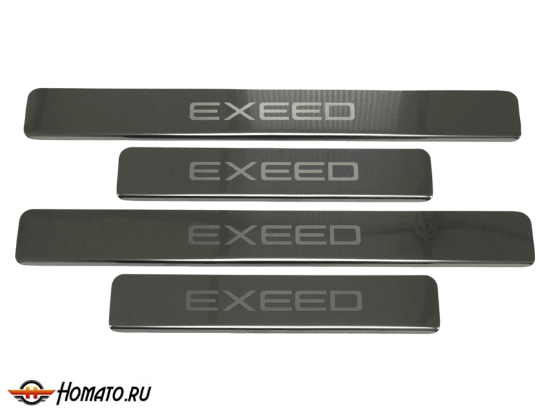 Накладки на пороги Exeed RX 2023+ | нержавейка, INOX, 4 штуки