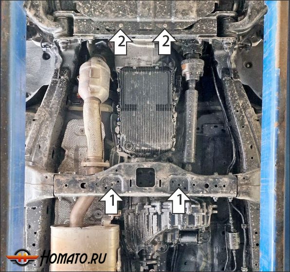Защита картера TANK 400 2023- | КПП, 2 мм, сталь | MOTODOR | 73121