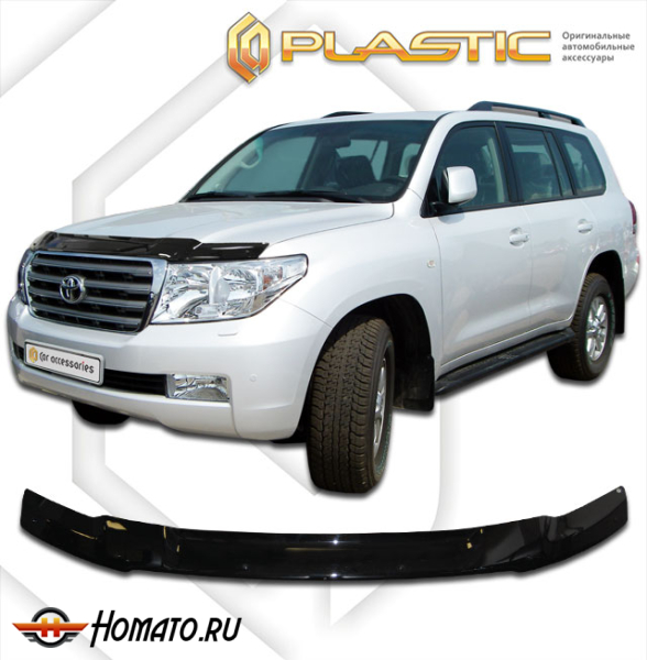 Дефлектор капота Toyota Land Cruiser 200 2012-2015 | черный
