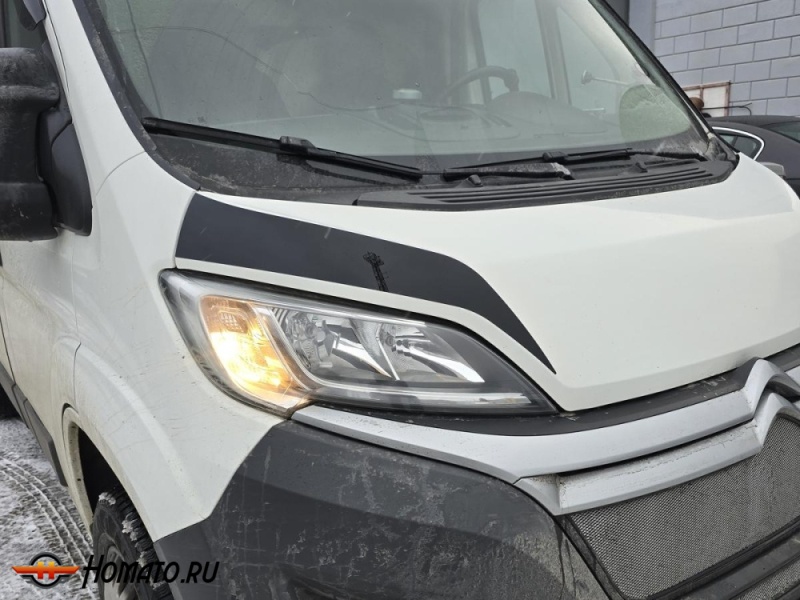 Накладки на капот для Peugeot Boxer (290/295) 2016+ | 2 штуки, декор