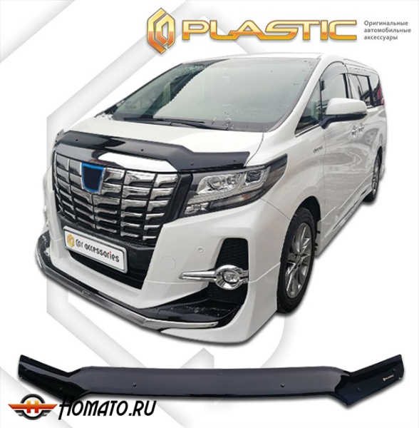 Дефлектор капота Toyota Alphard 3 2015-2017 (GGH30W) | черный